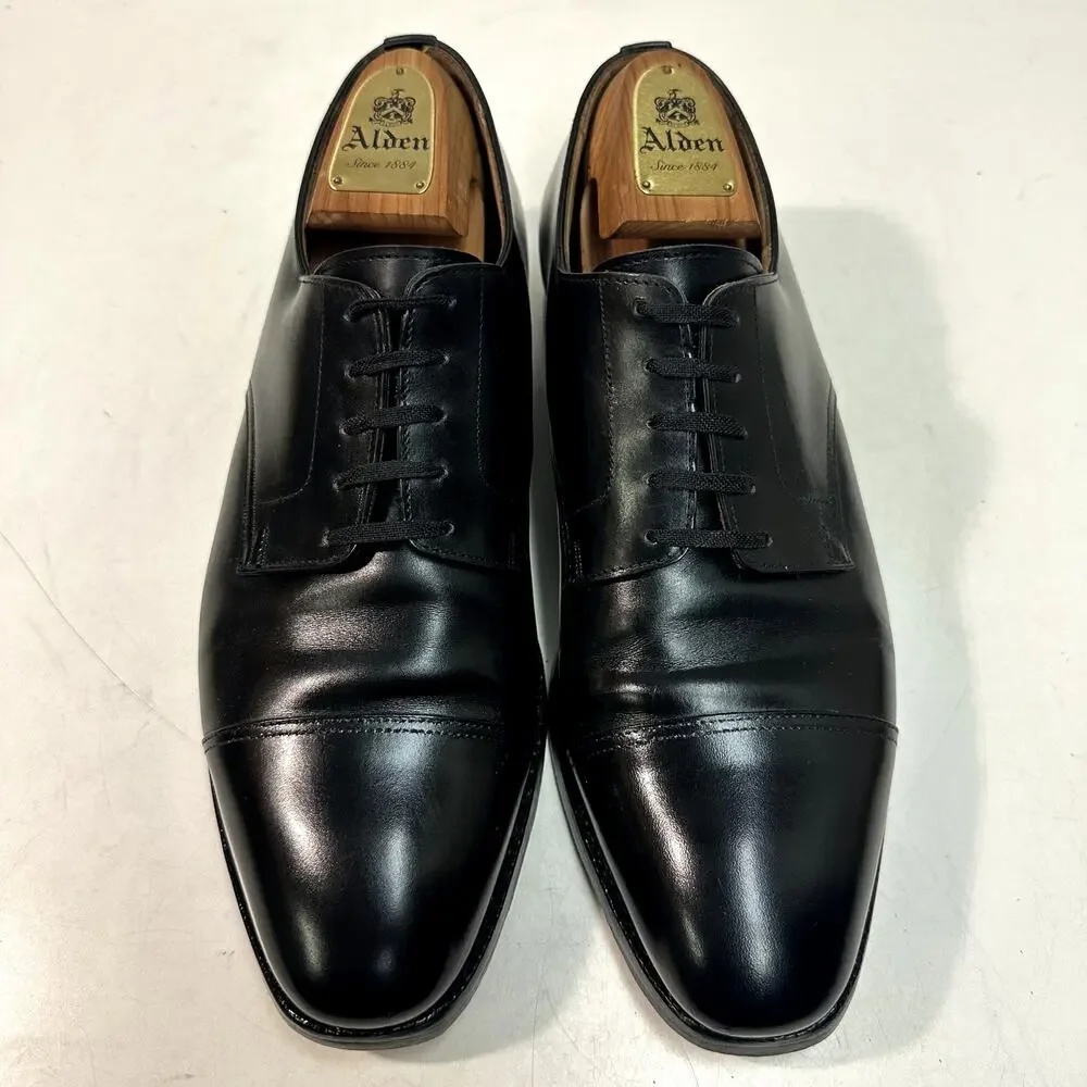 RESOLED Crockett & Jones x Brooks Brothers Derby Cap Toe Black England US 9.5 D